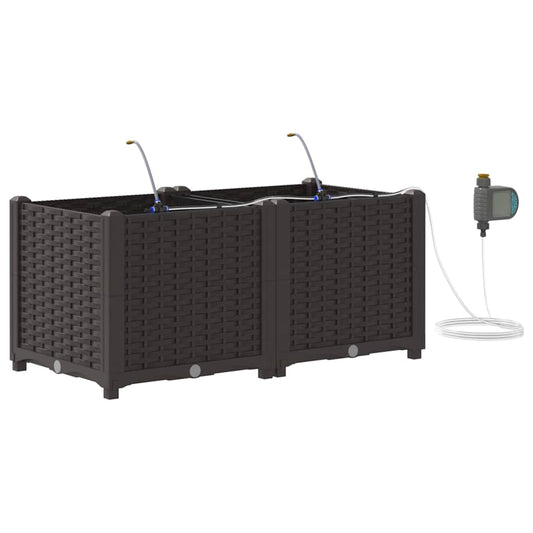 Gartenpflanzer Braun 80 x 40 x 37.5 cm Stahl