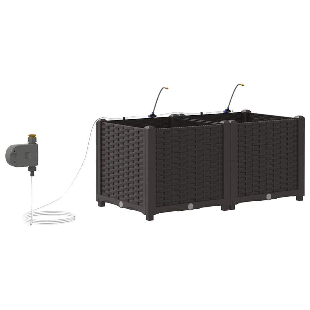 Gartenpflanzer Braun 80 x 40 x 37.5 cm Stahl