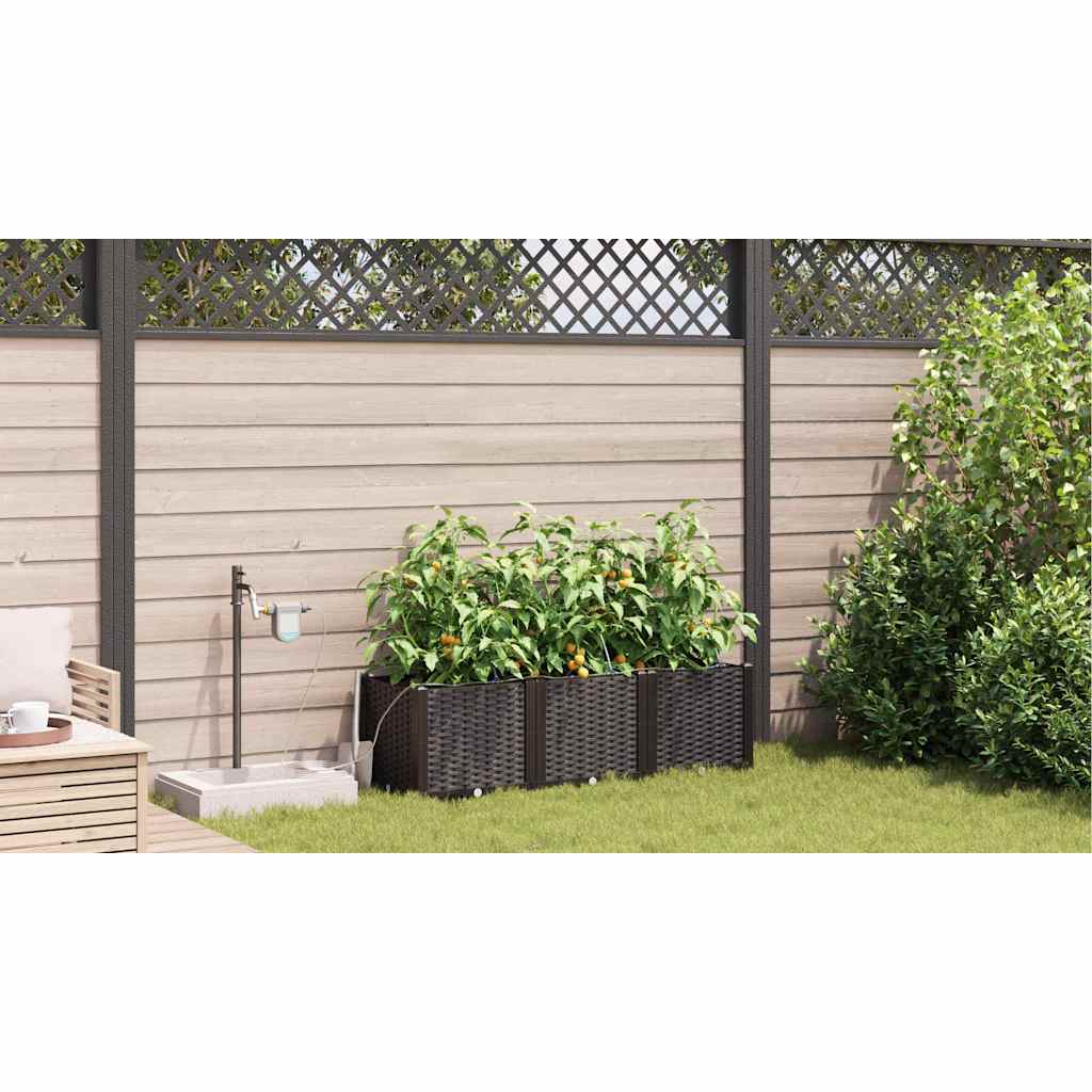 Gartenpflanzer Braun 120 x 40 x 37.5 cm Stahl