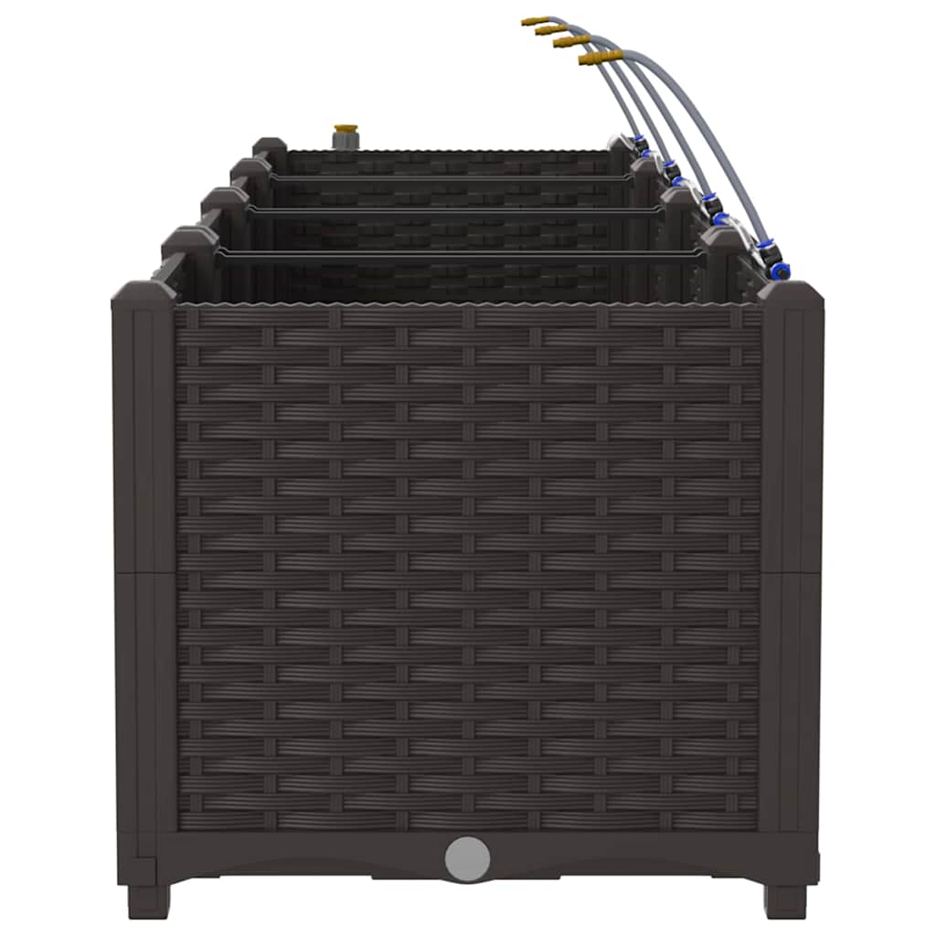 Gartenpflanzer Braun 120 x 40 x 37.5 cm Stahl