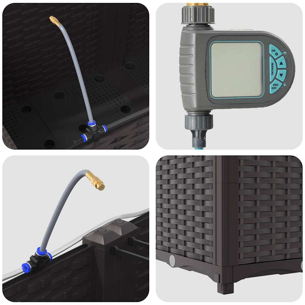 Gartenpflanzer Braun 160 x 40 x 37.5 cm Stahl