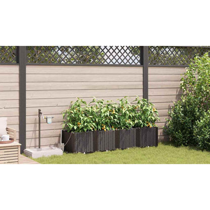 Gartenpflanzer Braun 160 x 40 x 37.5 cm Stahl