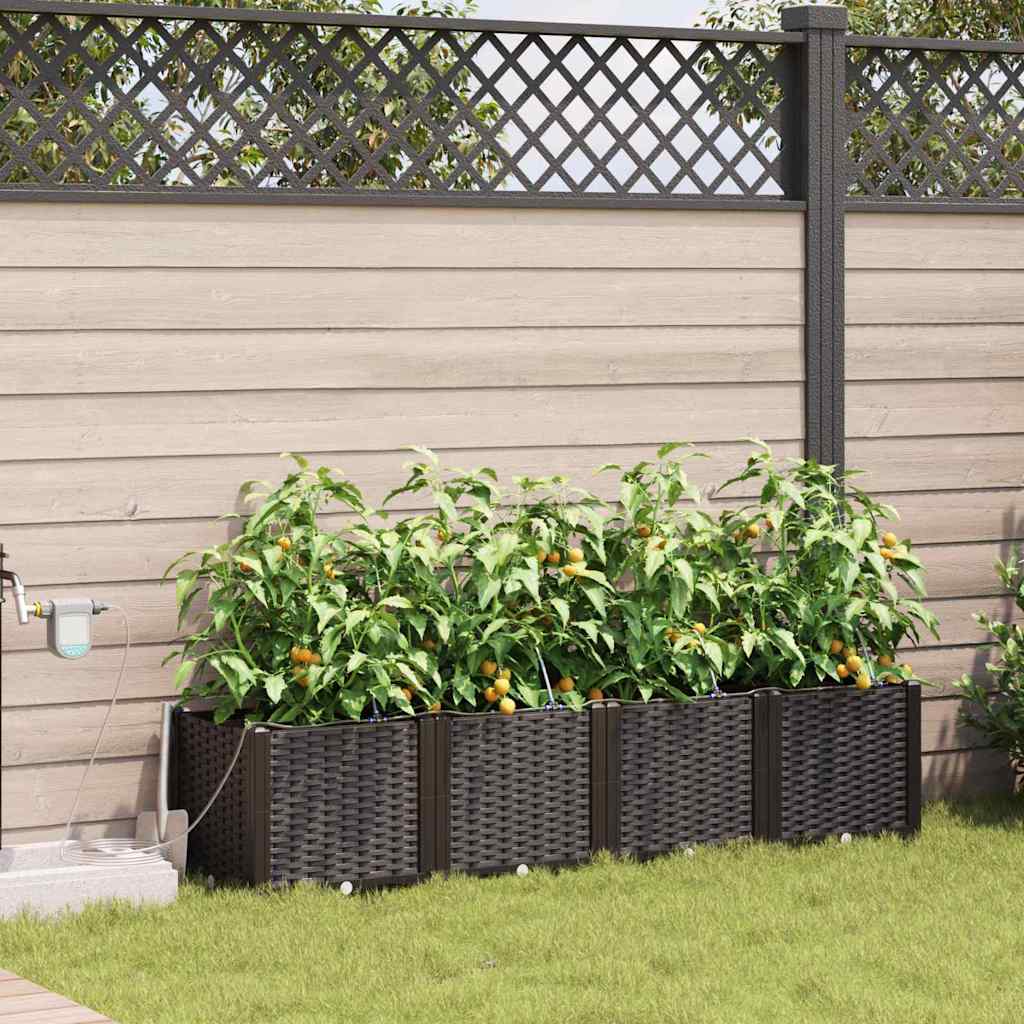 Gartenpflanzer Braun 160 x 40 x 37.5 cm Stahl