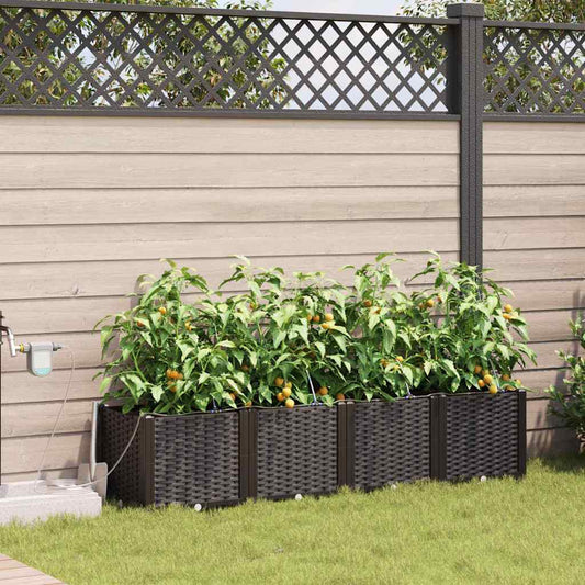 Gartenpflanzer Braun 160 x 40 x 37.5 cm Stahl