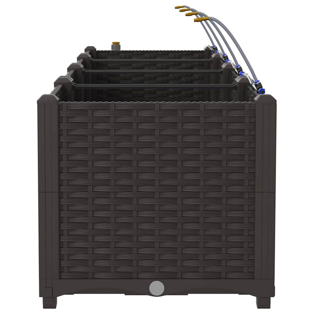 Gartenpflanzer Braun 160 x 40 x 37.5 cm Stahl