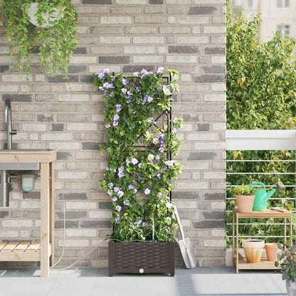 Gartenpflanzer Braun 40 x 40 x 126 cm Stahl