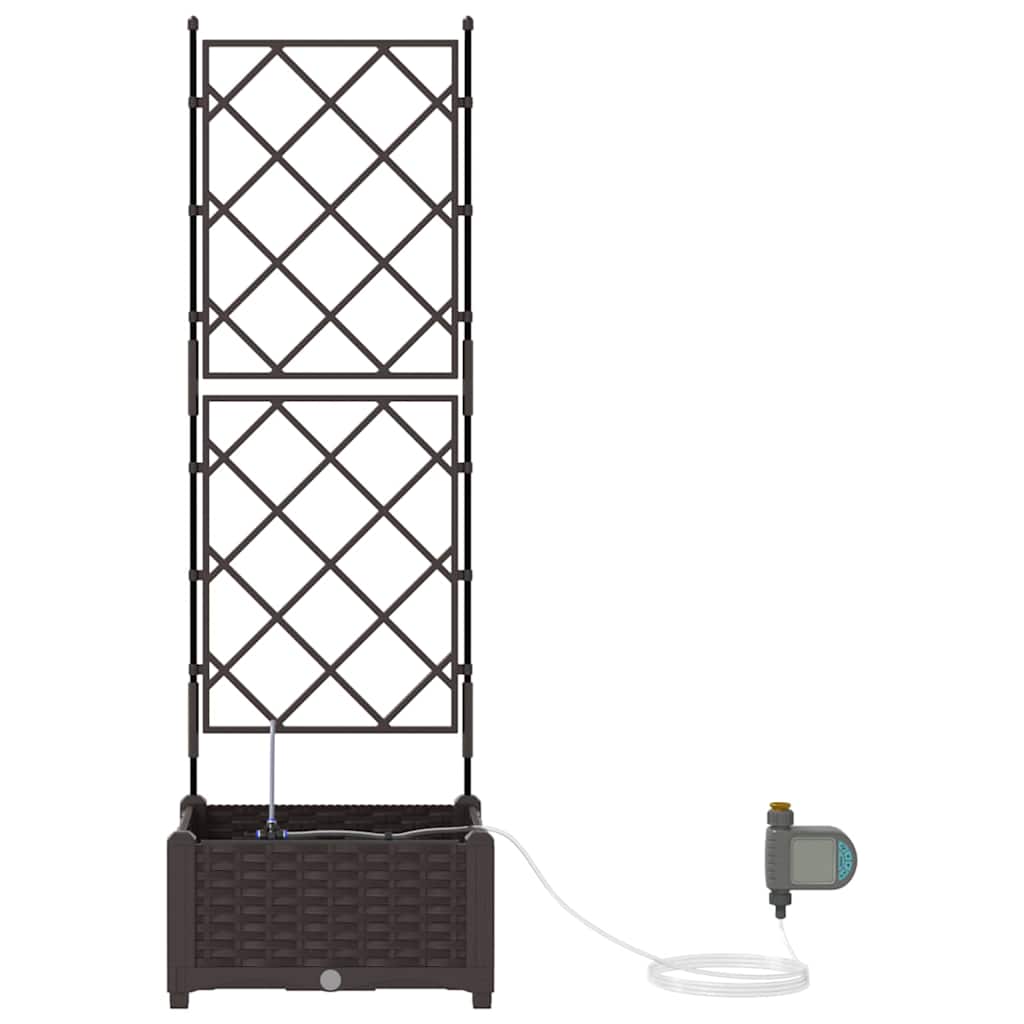 Gartenpflanzer Braun 40 x 40 x 126 cm Stahl