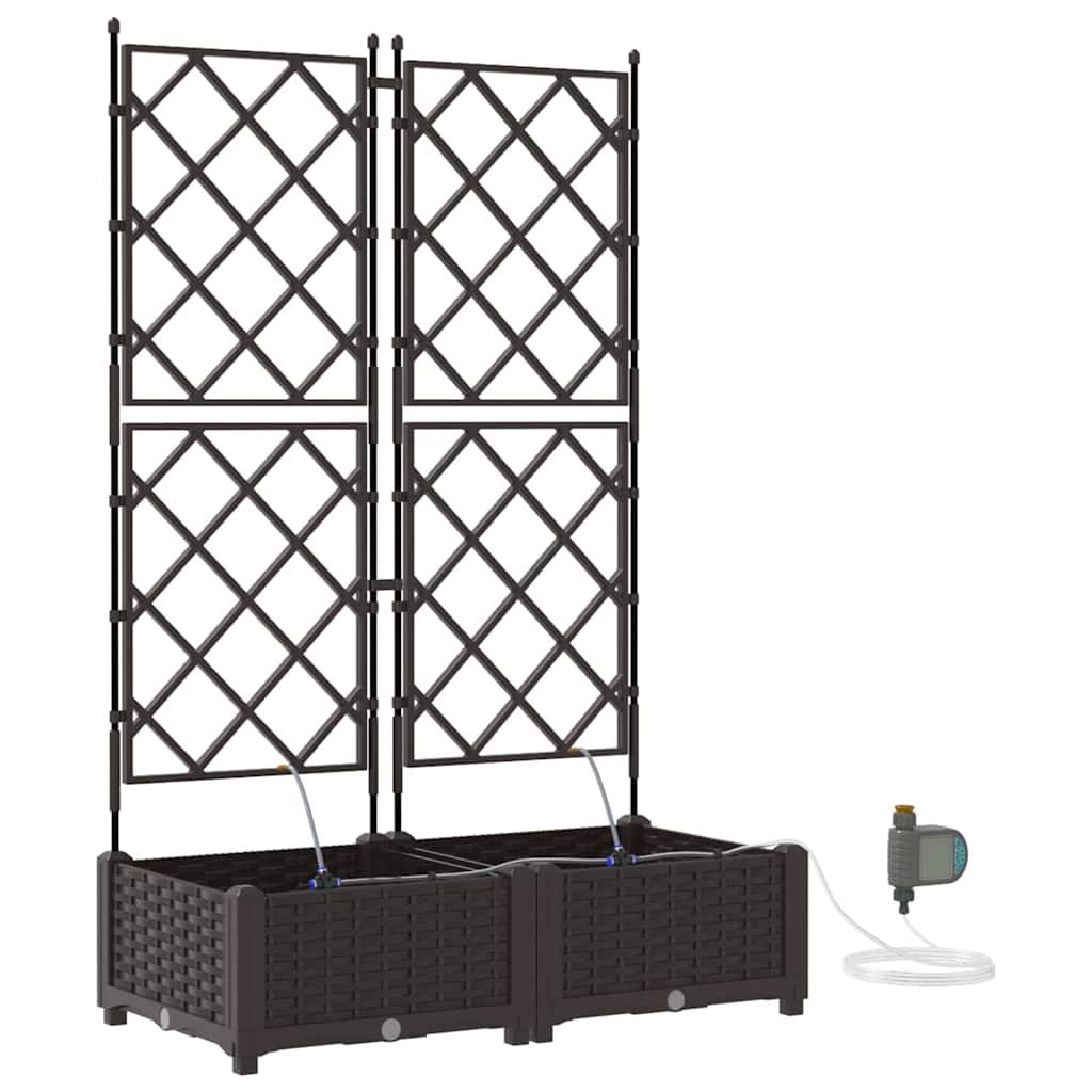 Gartenpflanzer Braun 80 x 40 x 126 cm Stahl