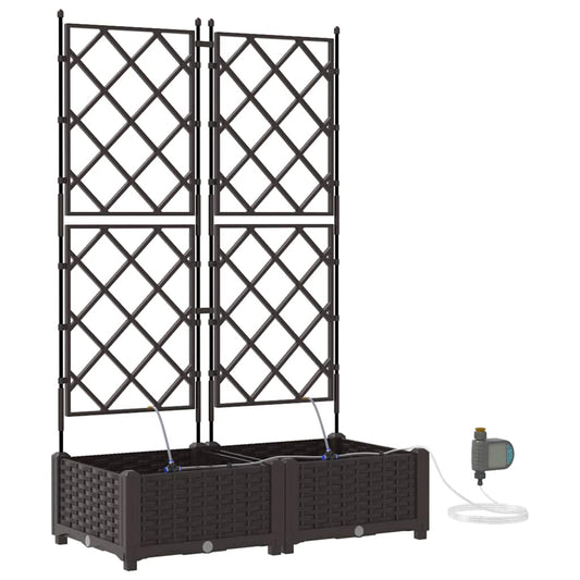 Gartenpflanzer Braun 80 x 40 x 126 cm Stahl