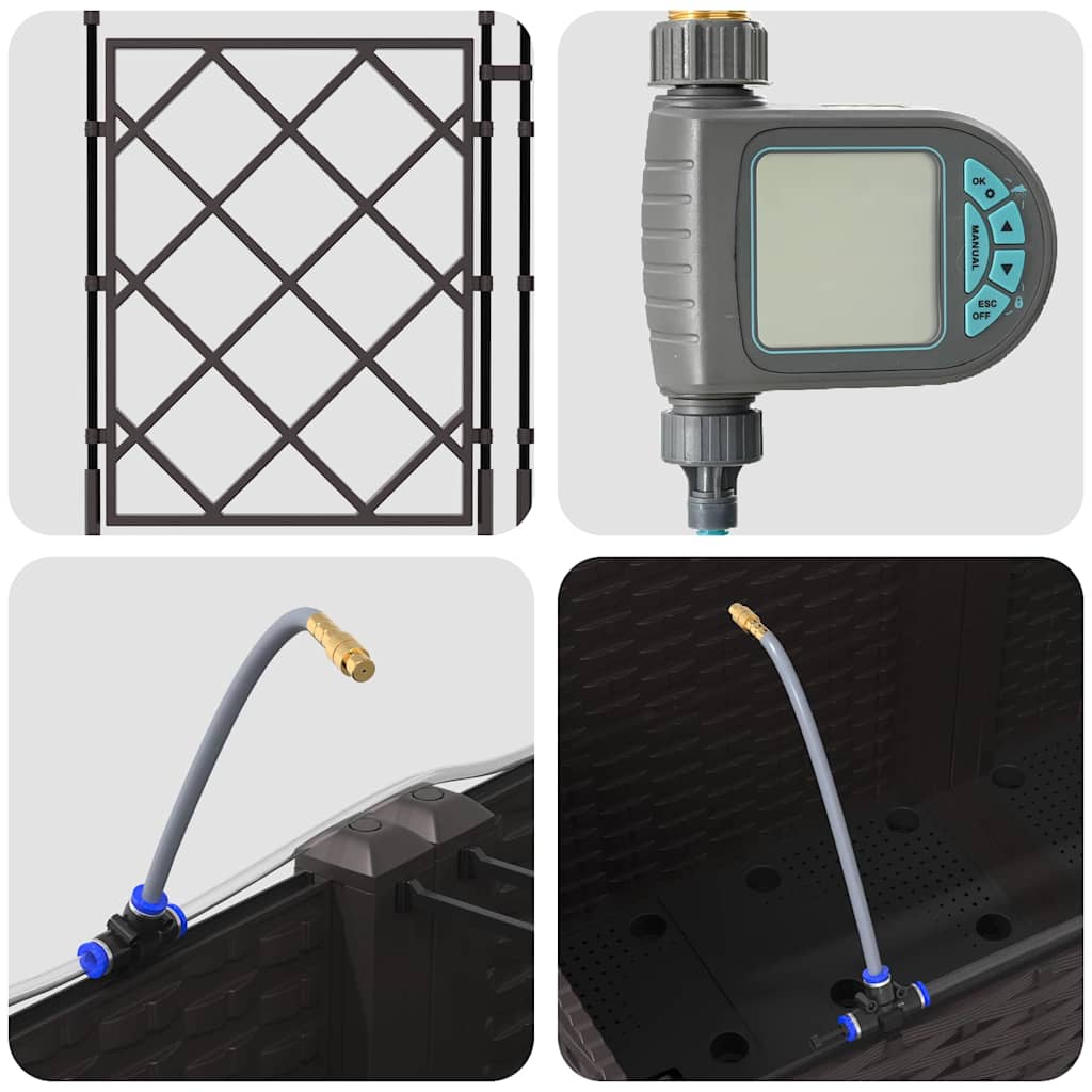 Gartenpflanzer Braun 80 x 40 x 142 cm Stahl