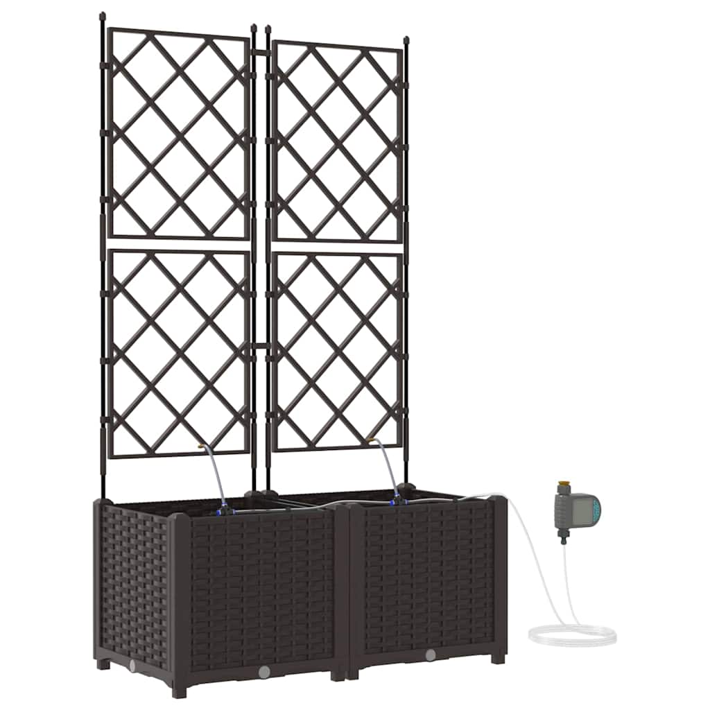 Gartenpflanzer Braun 80 x 40 x 142 cm Stahl