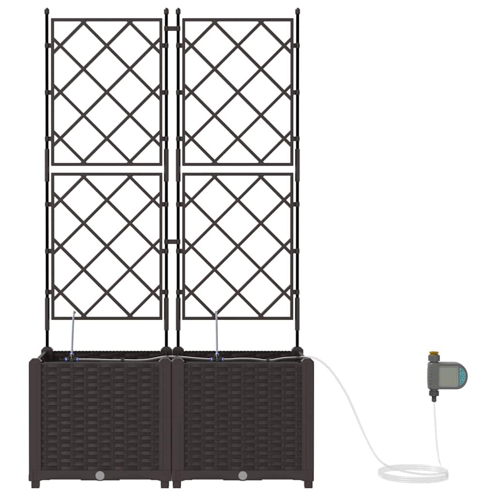 Gartenpflanzer Braun 80 x 40 x 142 cm Stahl