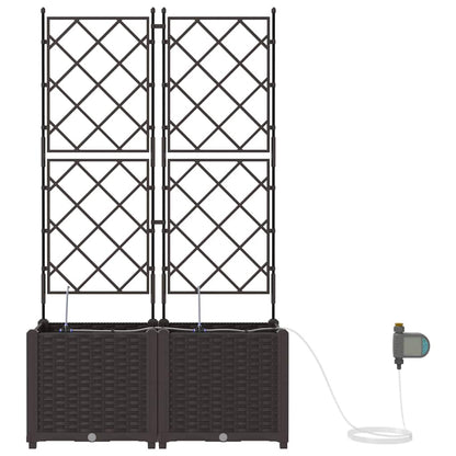 Gartenpflanzer Braun 80 x 40 x 142 cm Stahl