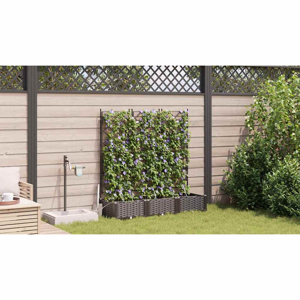 Gartenpflanzer Braun 120 x 40 x 126 cm Stahl