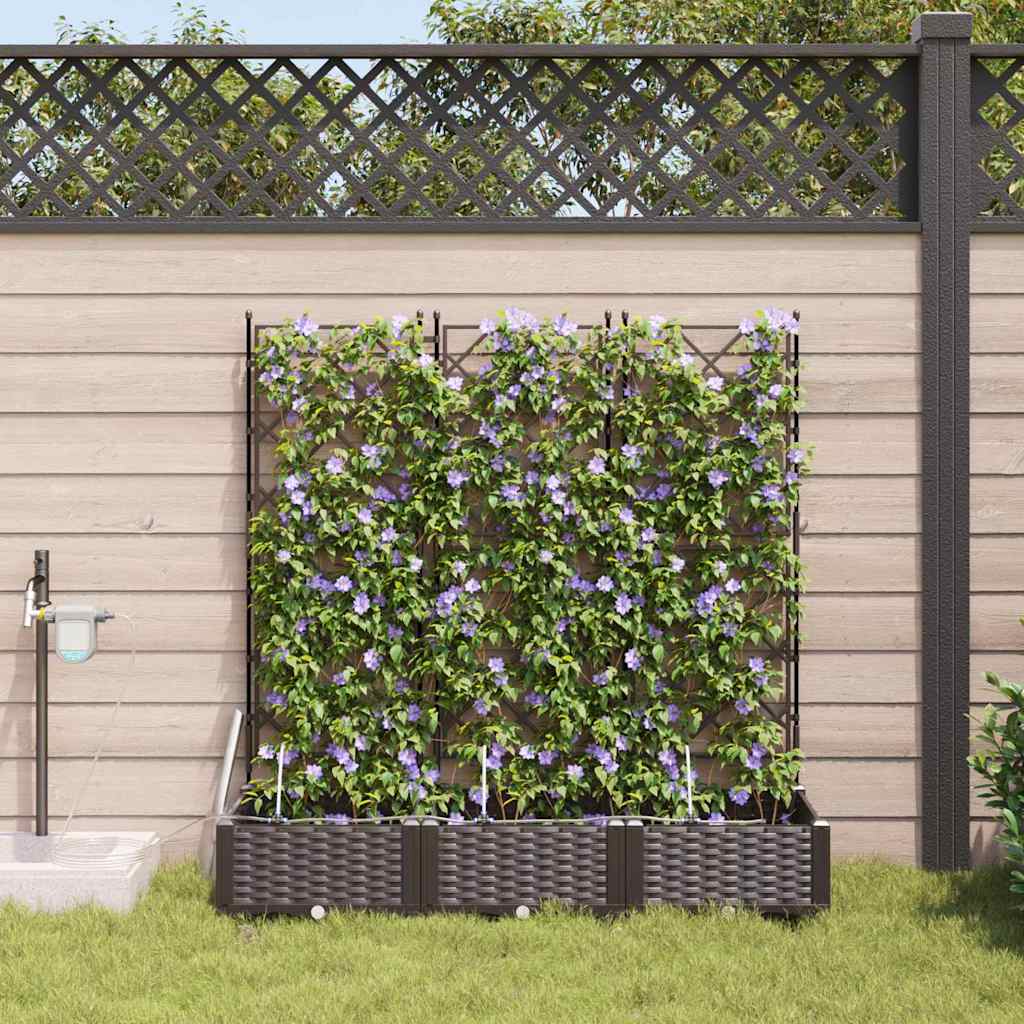 Gartenpflanzer Braun 120 x 40 x 126 cm Stahl