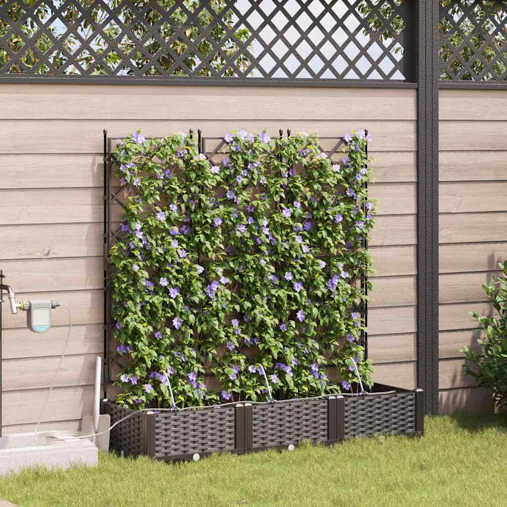 Gartenpflanzer Braun 120 x 40 x 126 cm Stahl