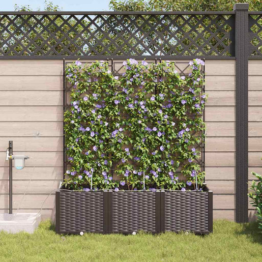 Gartenpflanzer Braun 120 x 40 x 142 cm Stahl