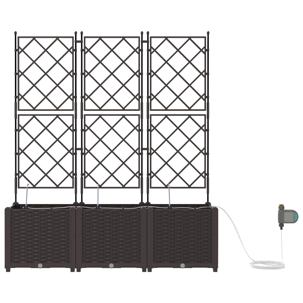 Gartenpflanzer Braun 120 x 40 x 142 cm Stahl