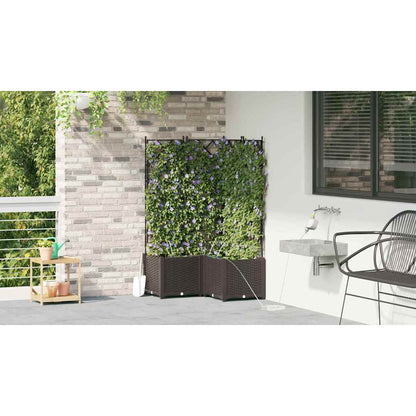 Gartenpflanzer Braun 80 x 80 x 142 cm Stahl