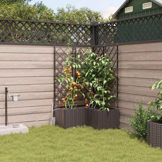 Gartenpflanzer Braun 80 x 80 x 142 cm Stahl