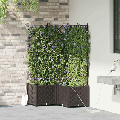 Gartenpflanzer Braun 80 x 80 x 142 cm Stahl