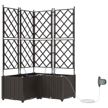 Gartenpflanzer Braun 80 x 80 x 142 cm Stahl