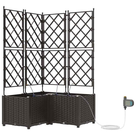 Gartenpflanzer Braun 80 x 80 x 142 cm Stahl