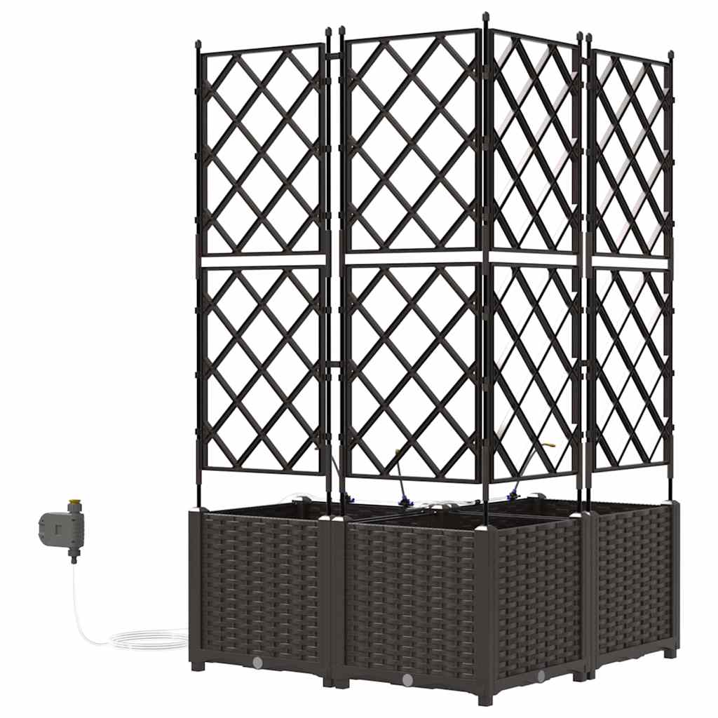 Gartenpflanzer Braun 80 x 80 x 142 cm Stahl