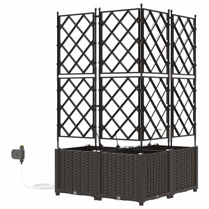 Gartenpflanzer Braun 80 x 80 x 142 cm Stahl