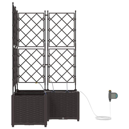 Gartenpflanzer Braun 80 x 80 x 142 cm Stahl