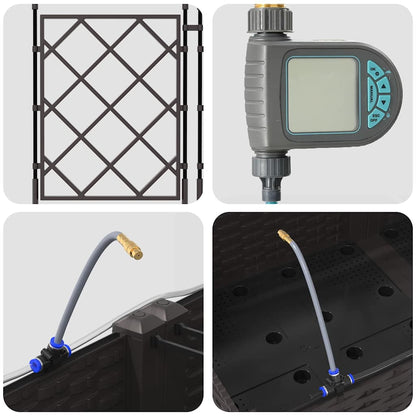 Gartenpflanzer Braun 120 x 120 x 126 cm Stahl