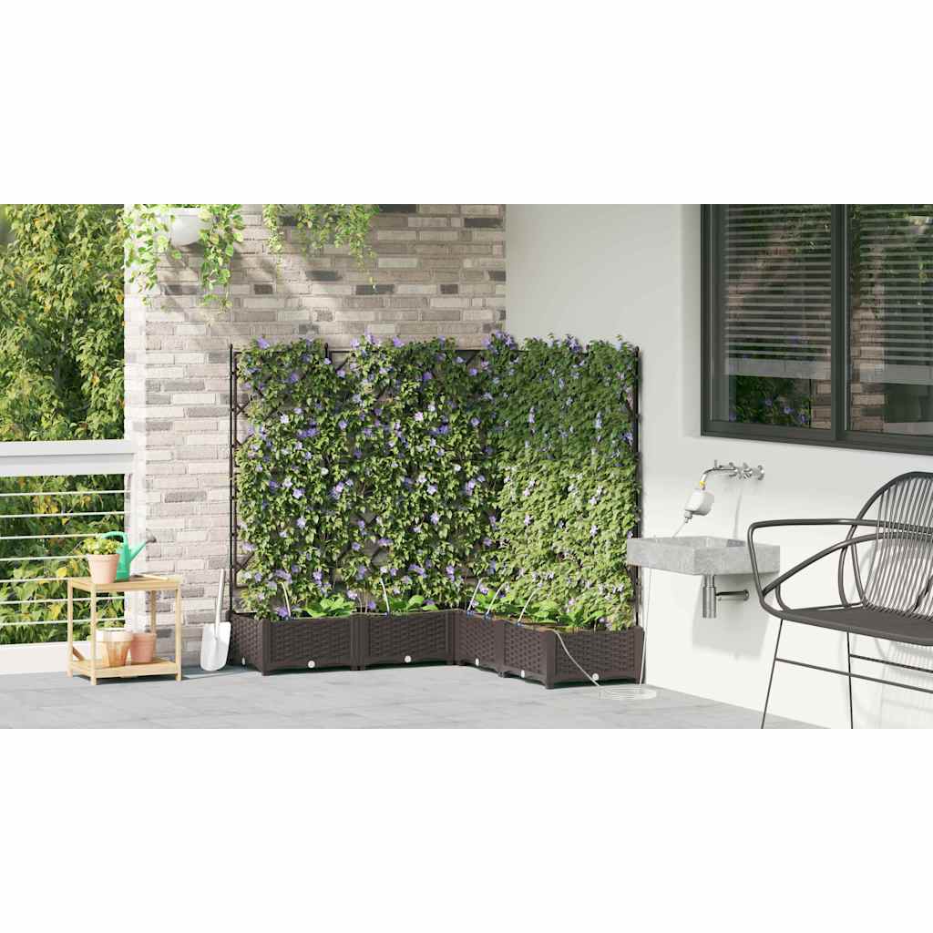 Gartenpflanzer Braun 120 x 120 x 126 cm Stahl