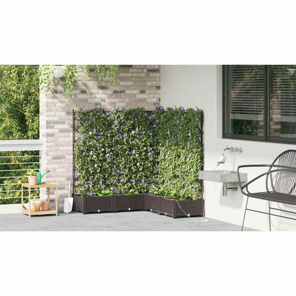 Gartenpflanzer Braun 120 x 120 x 126 cm Stahl