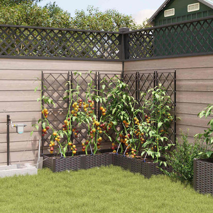 Gartenpflanzer Braun 120 x 120 x 126 cm Stahl