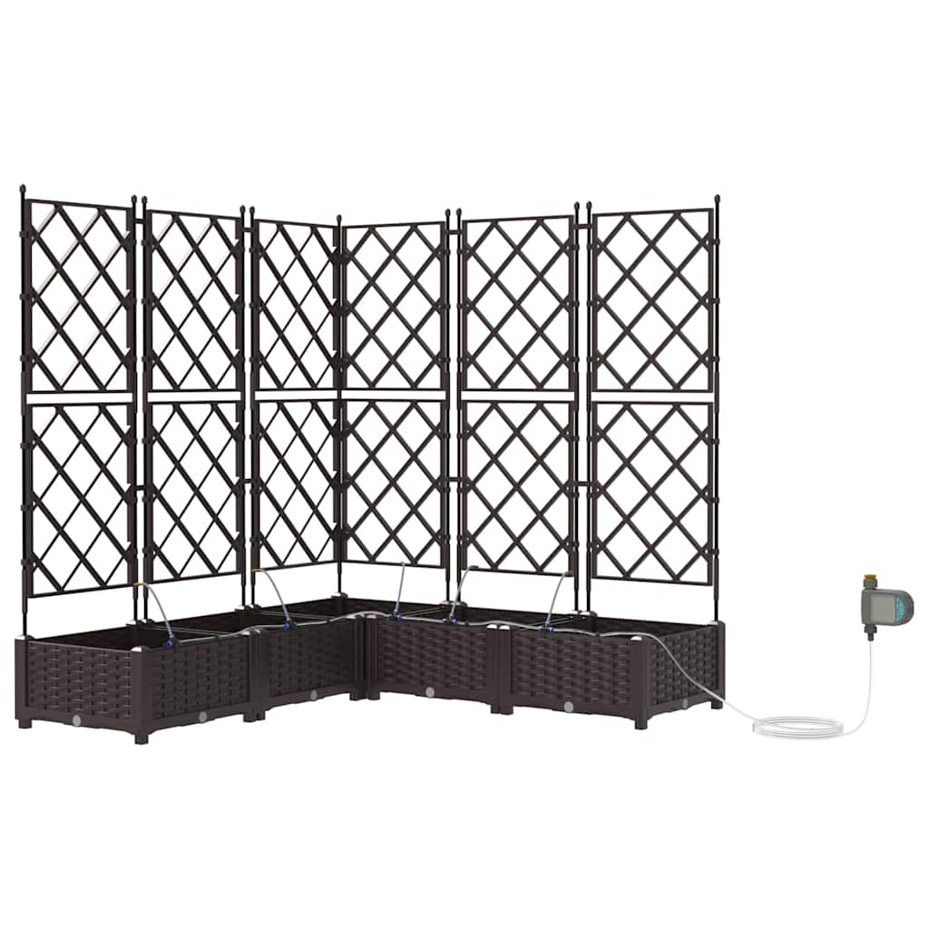 Gartenpflanzer Braun 120 x 120 x 126 cm Stahl