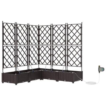 Gartenpflanzer Braun 120 x 120 x 126 cm Stahl