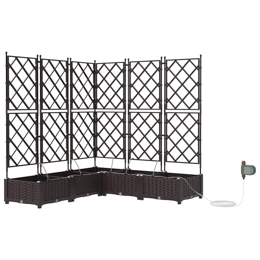 Gartenpflanzer Braun 120 x 120 x 126 cm Stahl