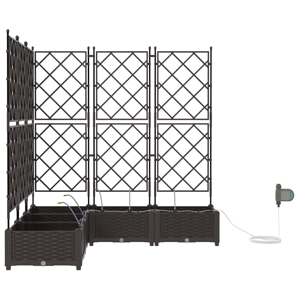 Gartenpflanzer Braun 120 x 120 x 126 cm Stahl