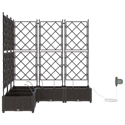 Gartenpflanzer Braun 120 x 120 x 126 cm Stahl