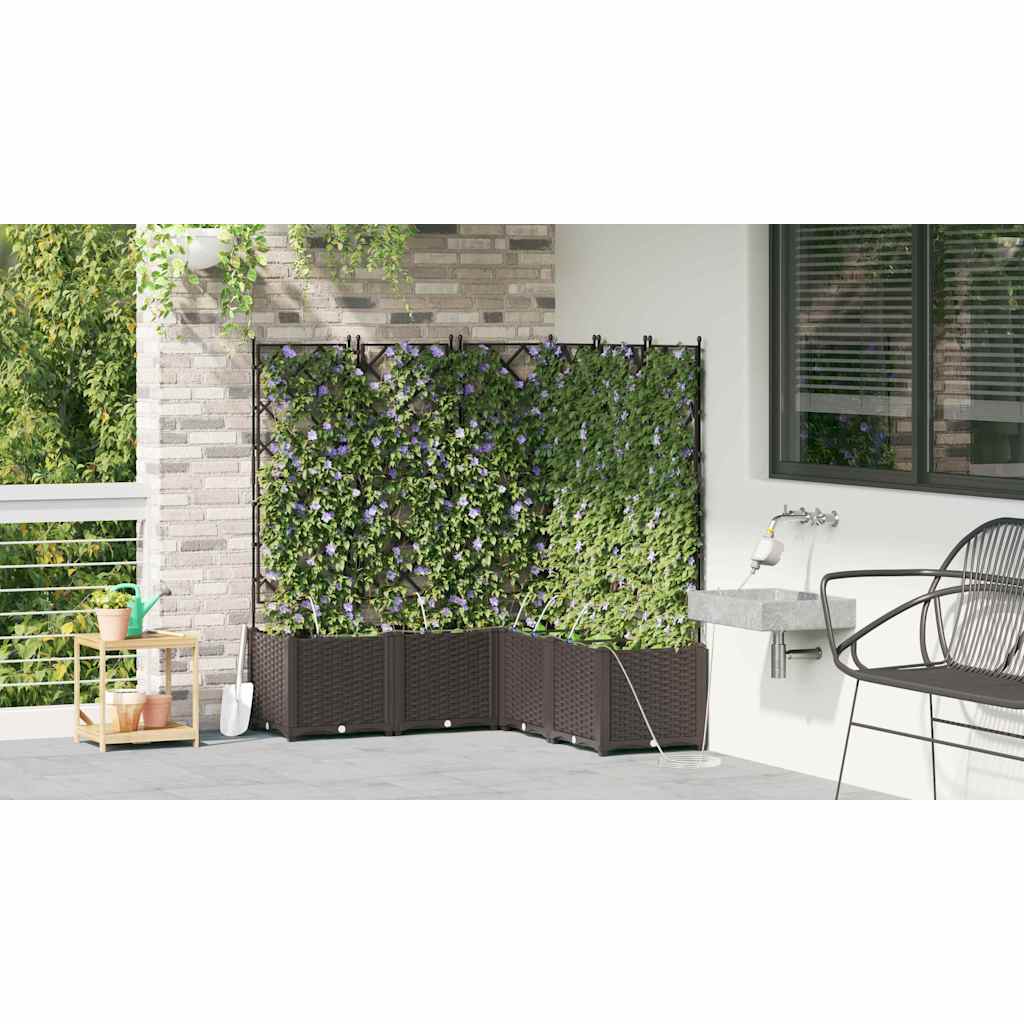 Gartenpflanzer Braun 120 x 120 x 142 cm Stahl