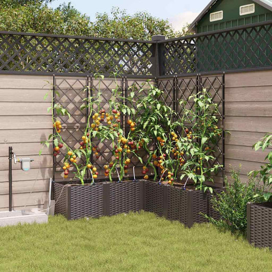 Gartenpflanzer Braun 120 x 120 x 142 cm Stahl