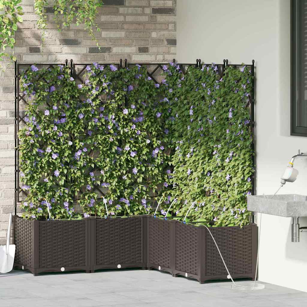 Gartenpflanzer Braun 120 x 120 x 142 cm Stahl