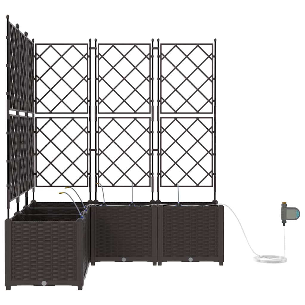 Gartenpflanzer Braun 120 x 120 x 142 cm Stahl