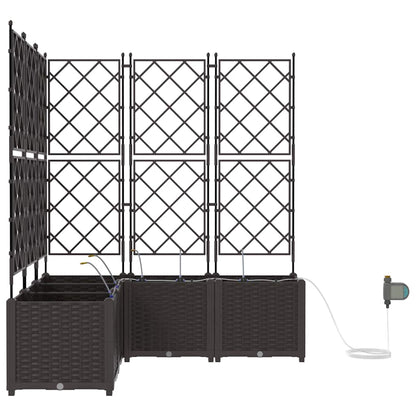 Gartenpflanzer Braun 120 x 120 x 142 cm Stahl