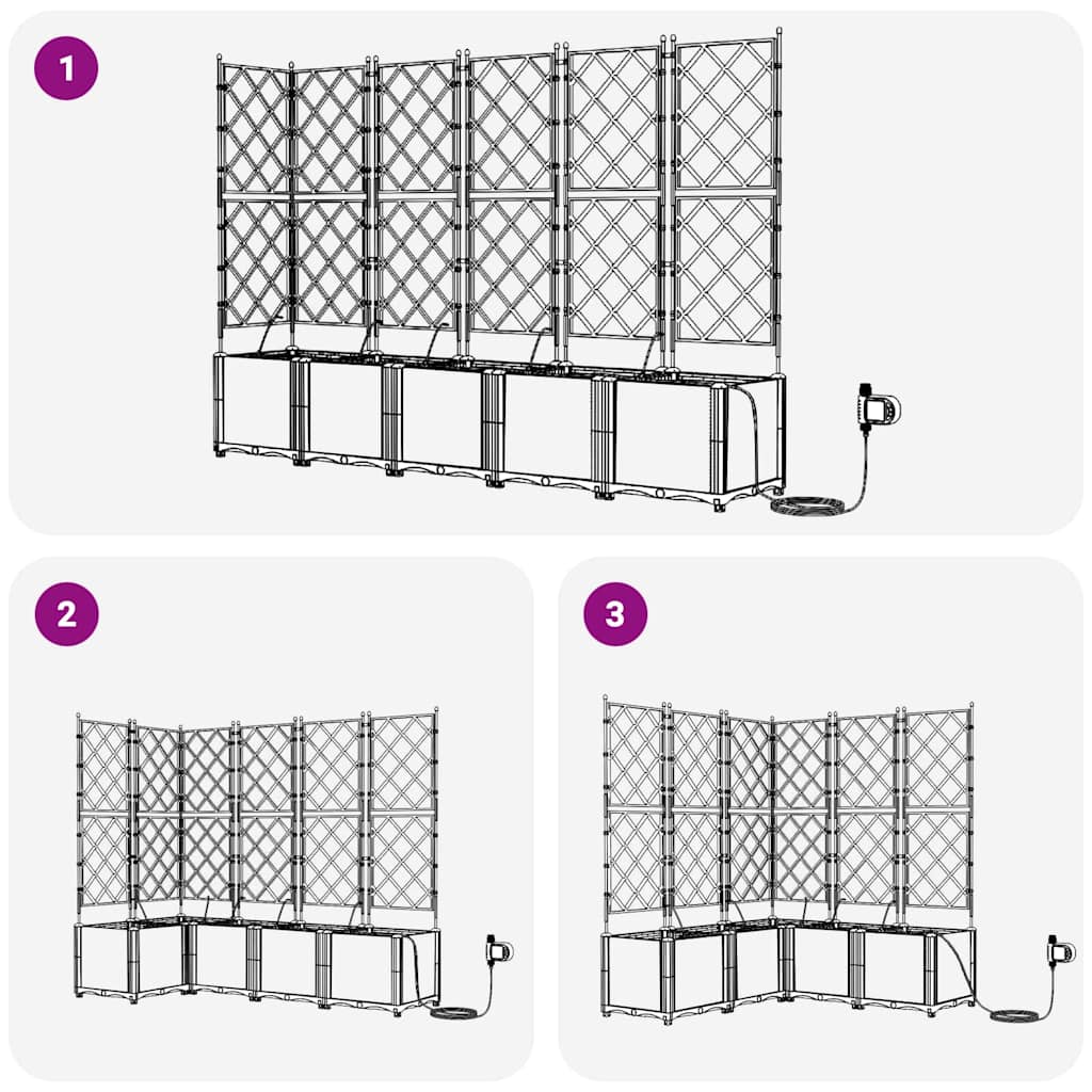 Gartenpflanzer Braun 120 x 120 x 142 cm Stahl