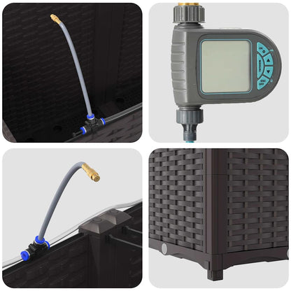 Gartenpflanzer Braun 160 x 40 x 52 cm Stahl