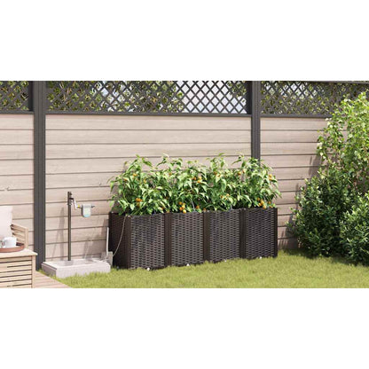 Gartenpflanzer Braun 160 x 40 x 52 cm Stahl