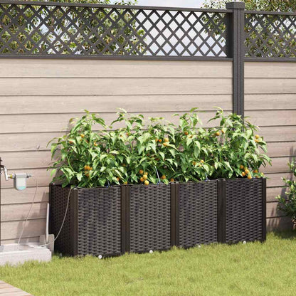 Gartenpflanzer Braun 160 x 40 x 52 cm Stahl