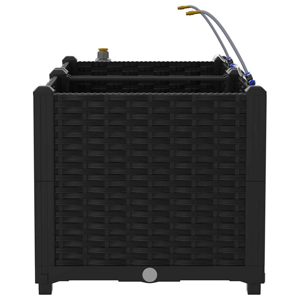 Gartenpflanzer Schwarz 80 x 40 x 37.5 cm Stahl