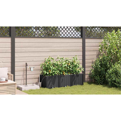 Gartenpflanzer Schwarz 120 x 40 x 37.5 cm Stahl